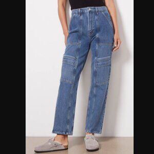 Agolde Cooper Cargo Jeans Organic Cotton High Rise Relaxed Straight Leg 27 EUC